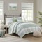 Edge Collections - 18"x 18" - Green - Seersucker Full Queen Green Yellow Quilt Set - 4 Piece